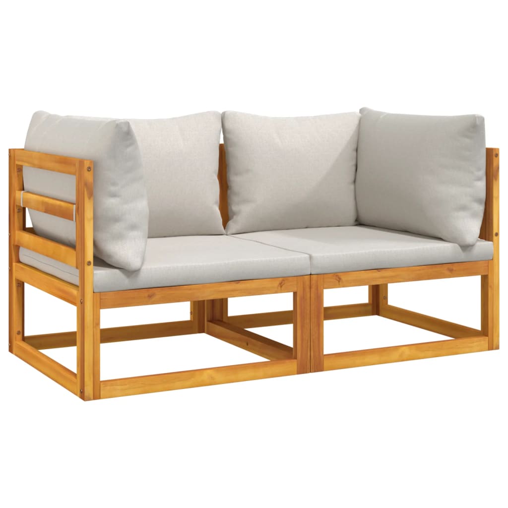 Repose-pieds avec coussin en bois d'acacia massif