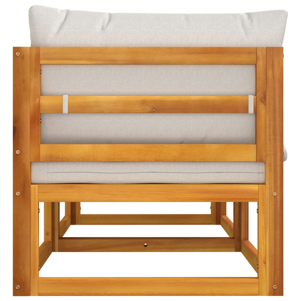 Repose-pieds avec coussin en bois d'acacia massif