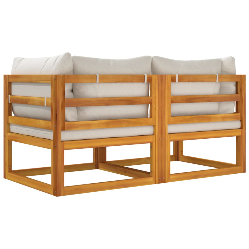 Repose-pieds avec coussin en bois d'acacia massif