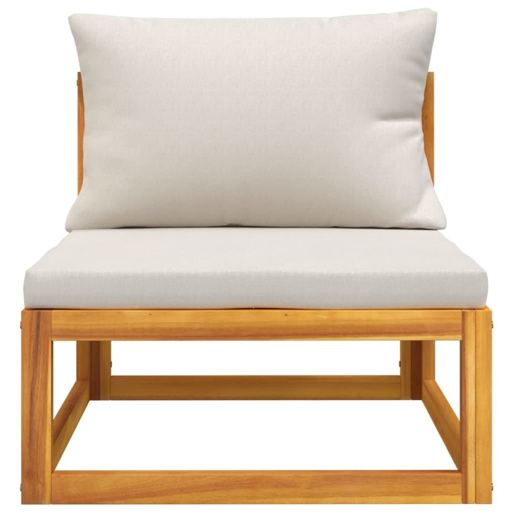 Repose-pieds avec coussin en bois d'acacia massif