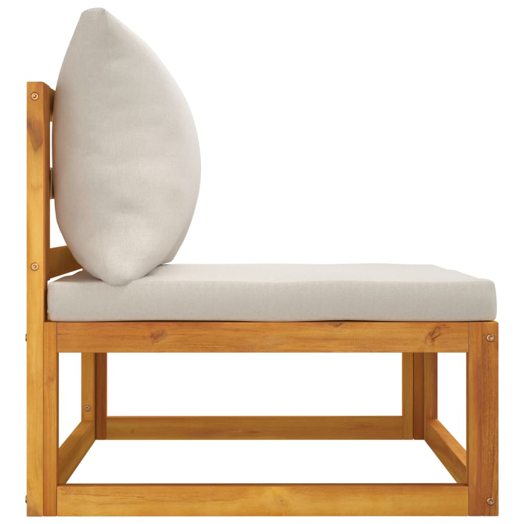 Repose-pieds avec coussin en bois d'acacia massif