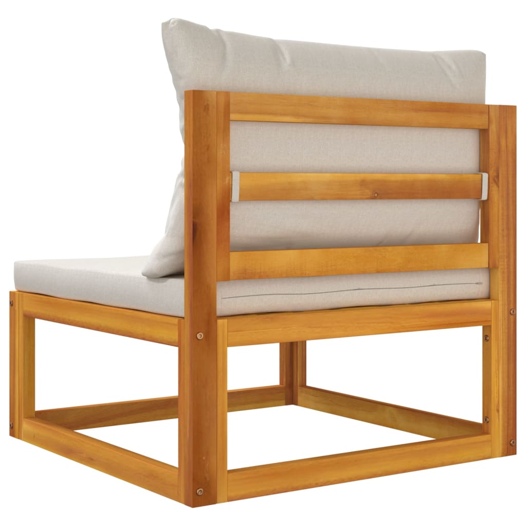 Repose-pieds avec coussin en bois d'acacia massif