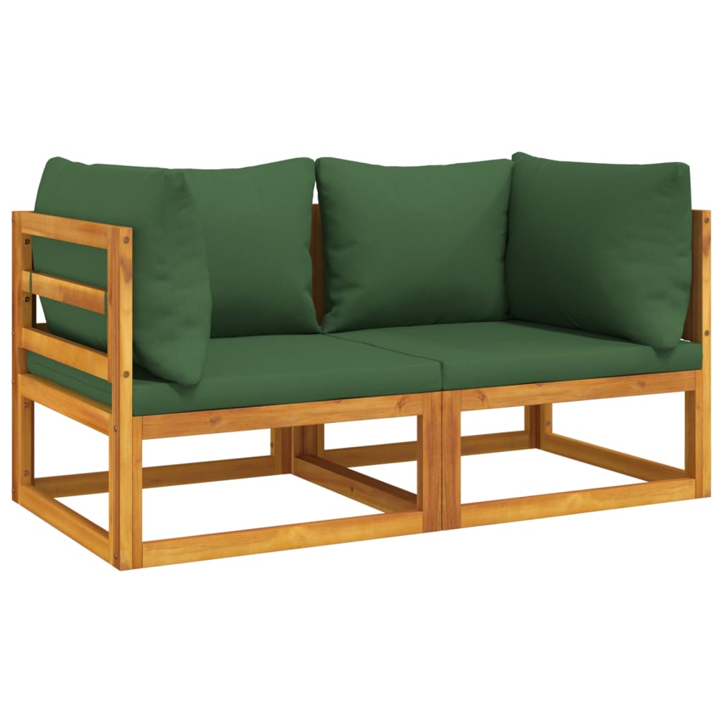 Repose-pieds avec coussin en bois d'acacia massif