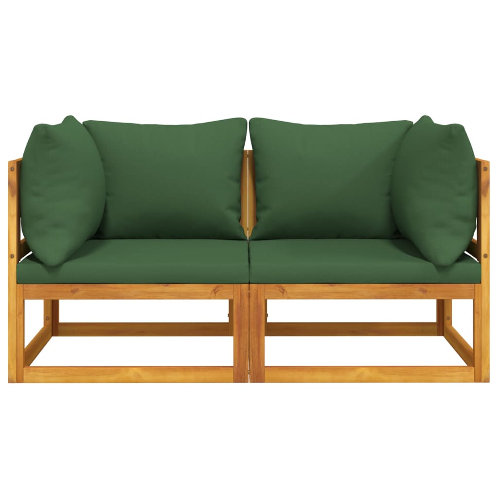 Repose-pieds avec coussin en bois d'acacia massif