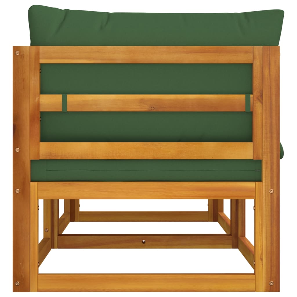 Repose-pieds avec coussin en bois d'acacia massif