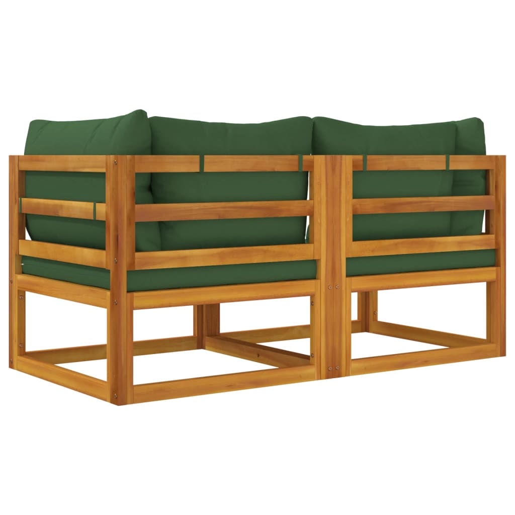 Repose-pieds avec coussin en bois d'acacia massif