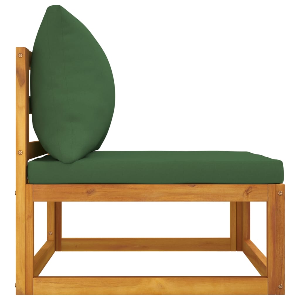 Repose-pieds avec coussin en bois d'acacia massif