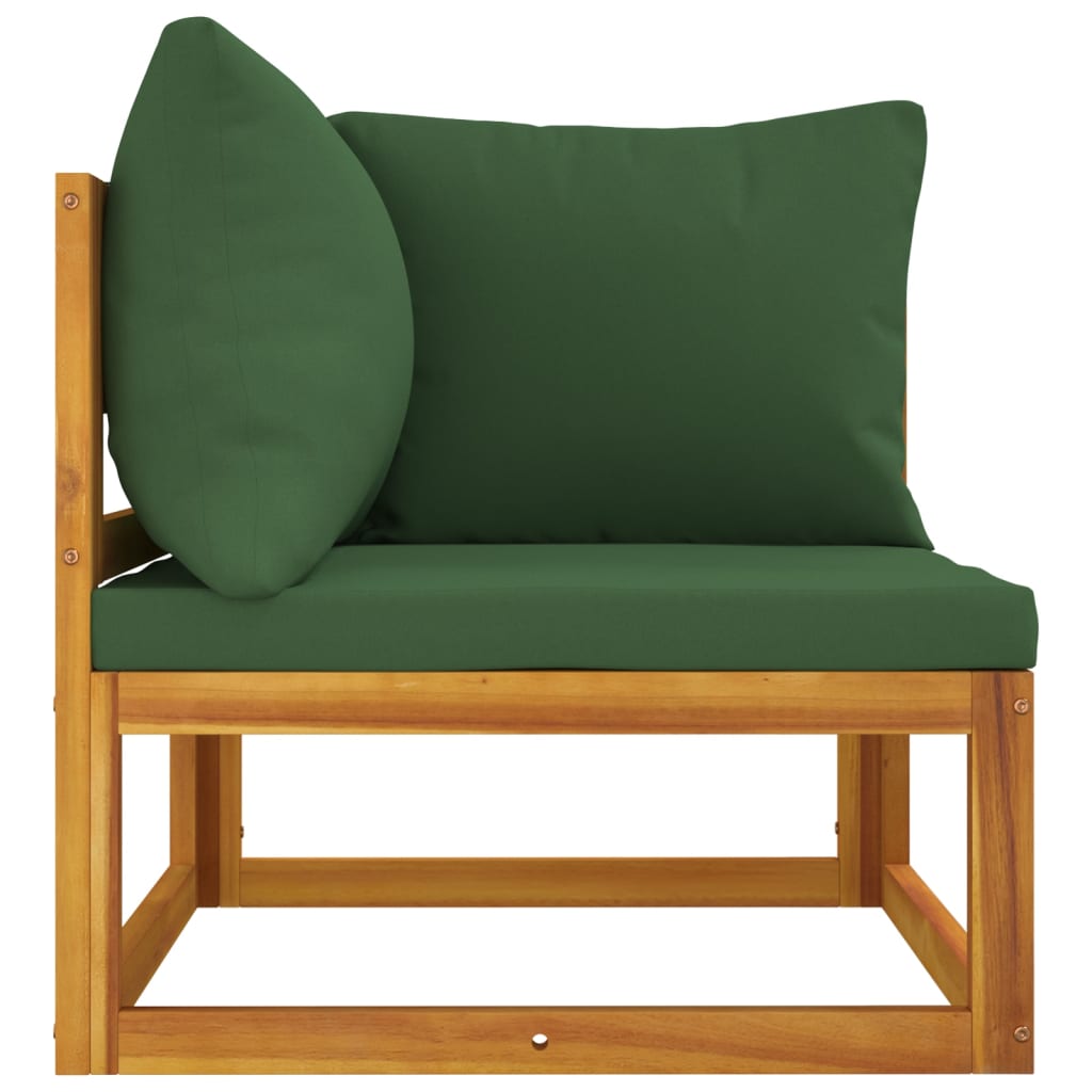 Repose-pieds avec coussin en bois d'acacia massif