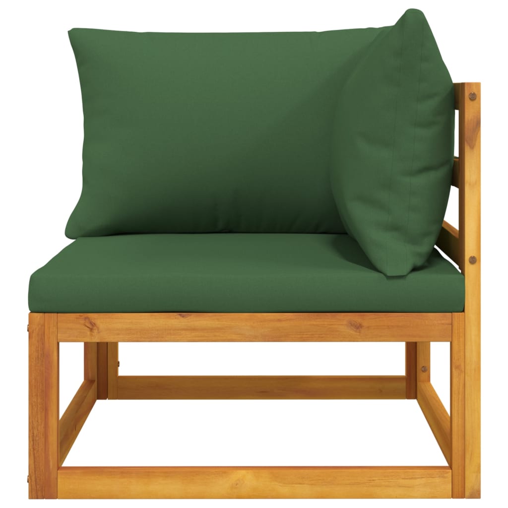 Repose-pieds avec coussin en bois d'acacia massif