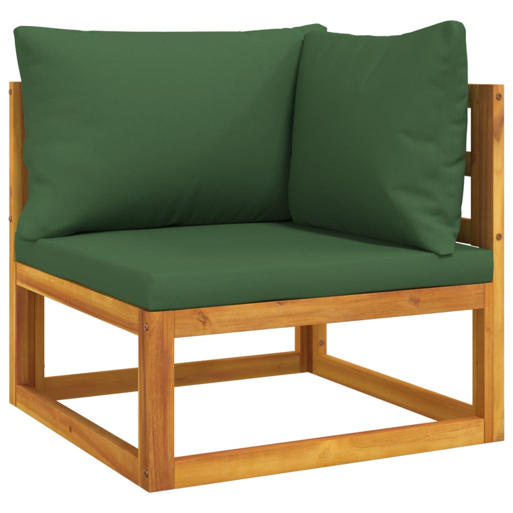 Repose-pieds avec coussin en bois d'acacia massif