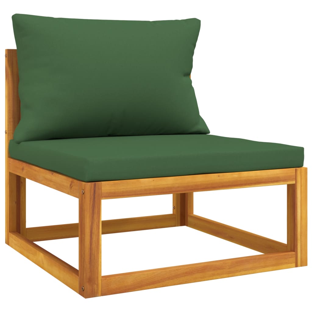 Repose-pieds avec coussin en bois d'acacia massif