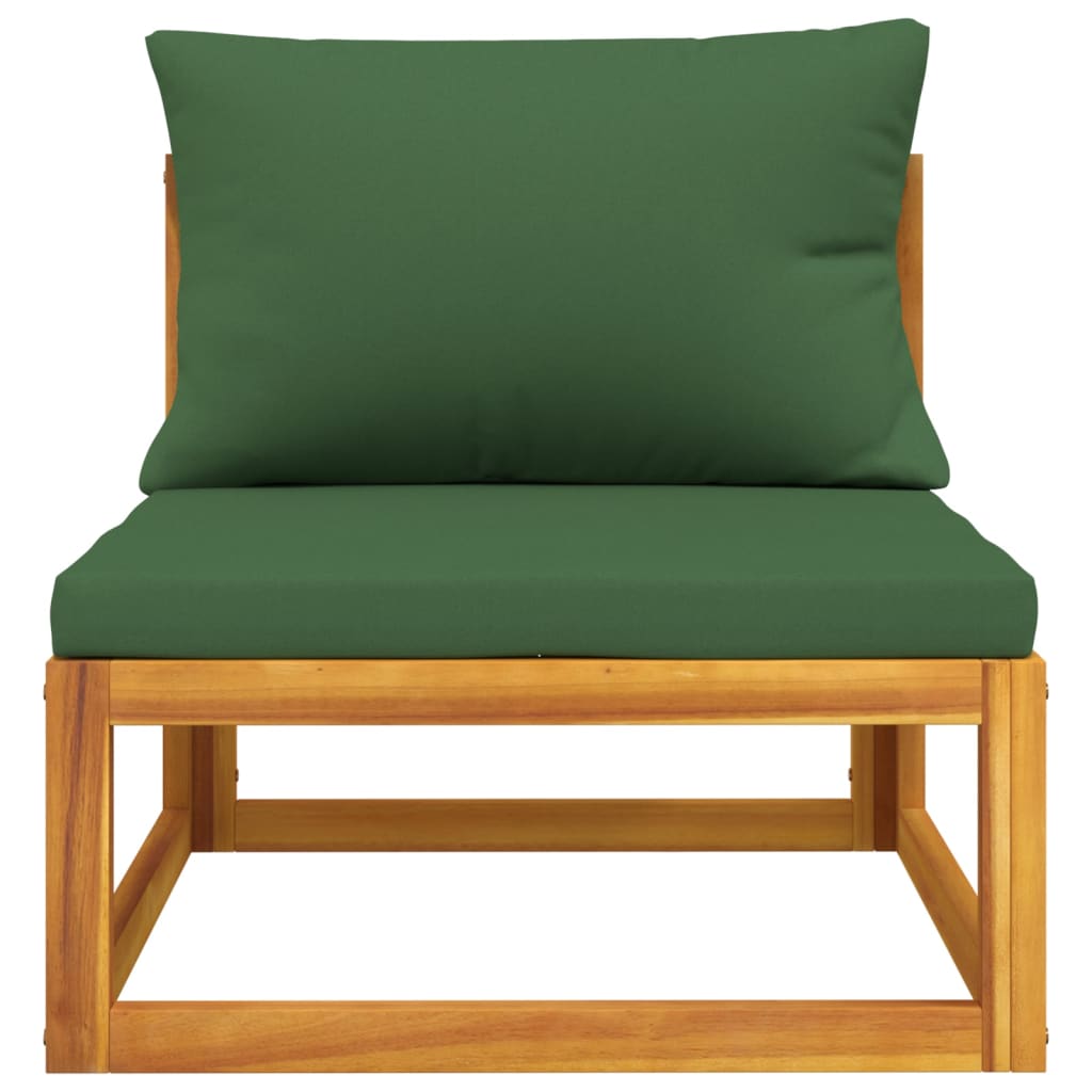 Repose-pieds avec coussin en bois d'acacia massif