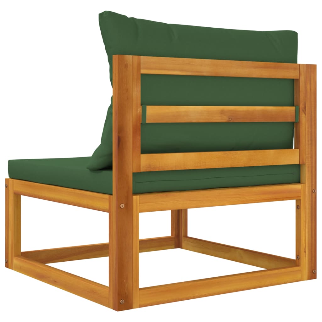 Repose-pieds avec coussin en bois d'acacia massif