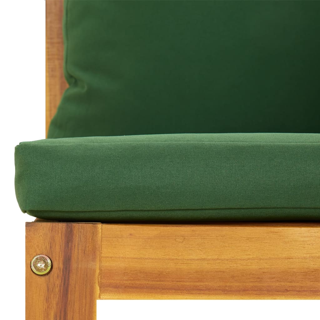 Repose-pieds avec coussin en bois d'acacia massif