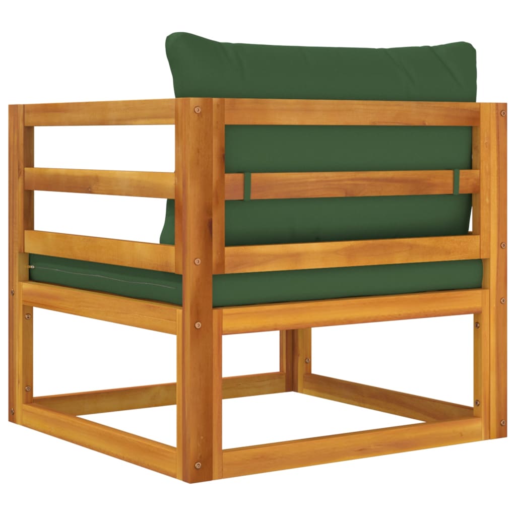 Repose-pieds avec coussin en bois d'acacia massif