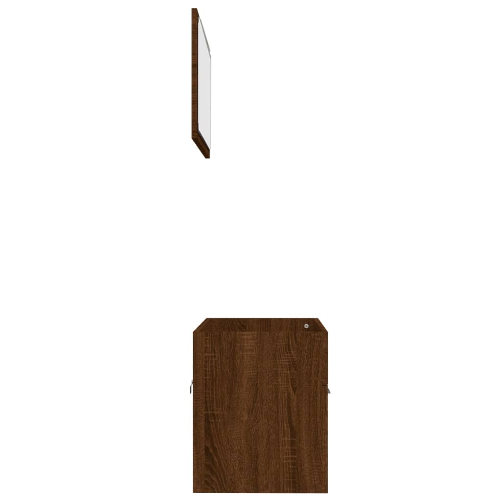 Ensemble de meubles de salle de bain 2 pièces en bois couleur chêne