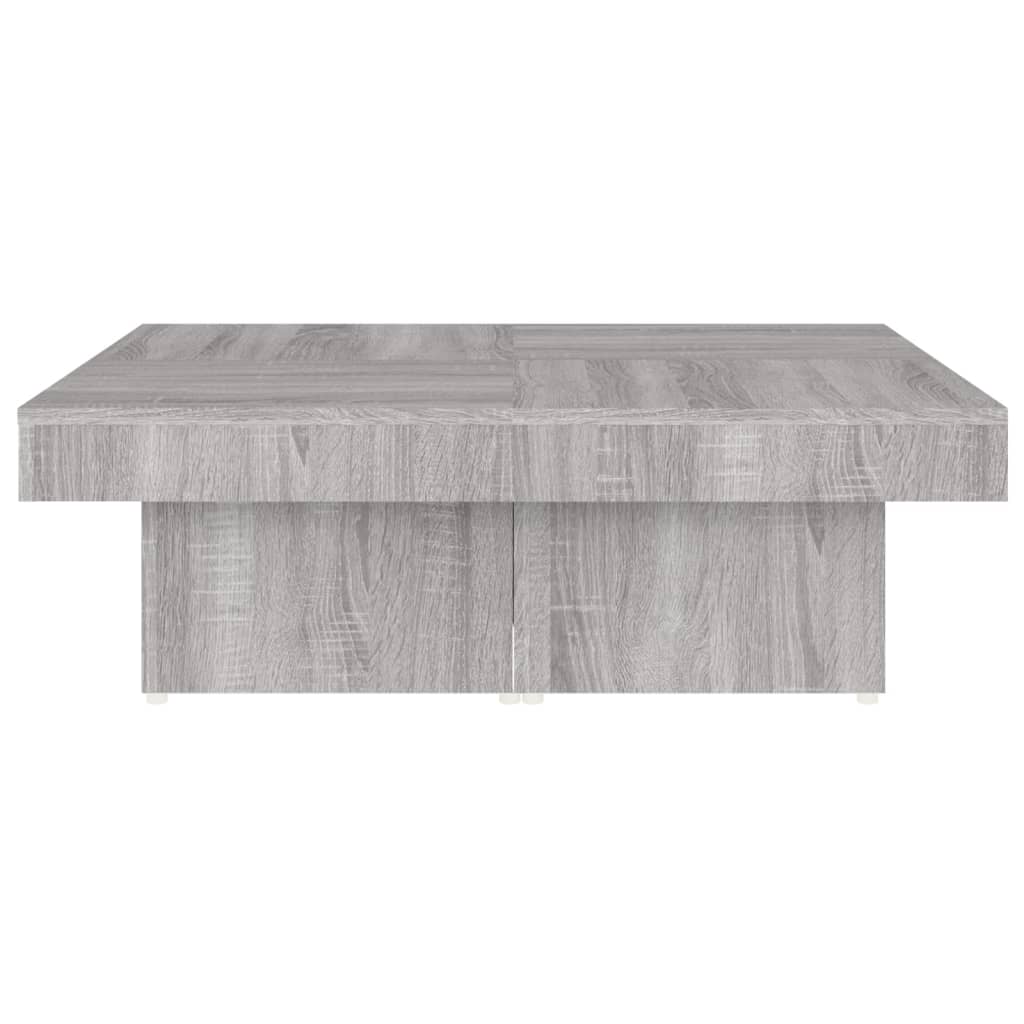 Salontafel 90x90x28 cm bewerkt hout