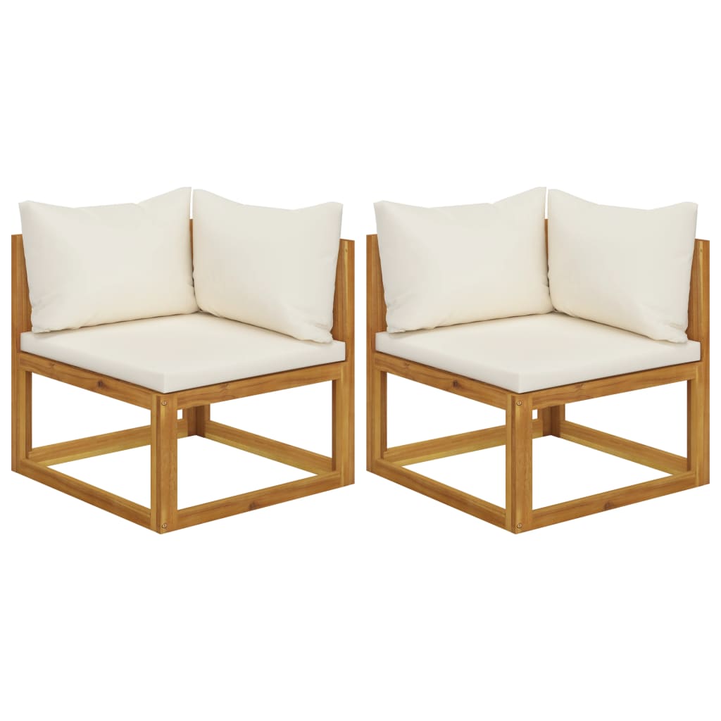 Repose-pieds avec coussin en bois d'acacia massif