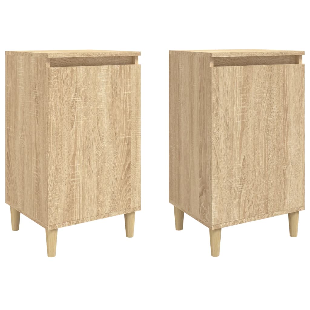 Nachtkastjes 2 st 40x35x70 cm bewerkt hout