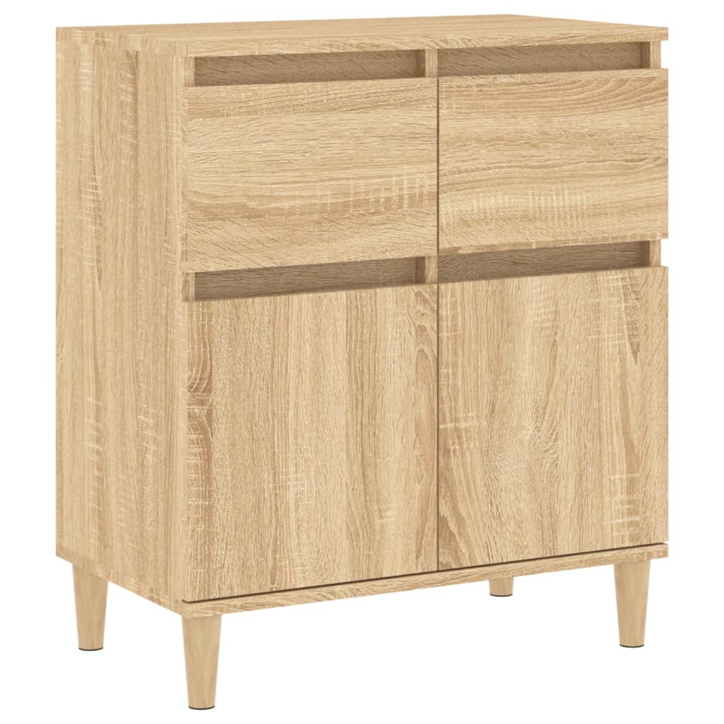 Dressoir 60x35x70 cm bewerkt hout eikenkleurig