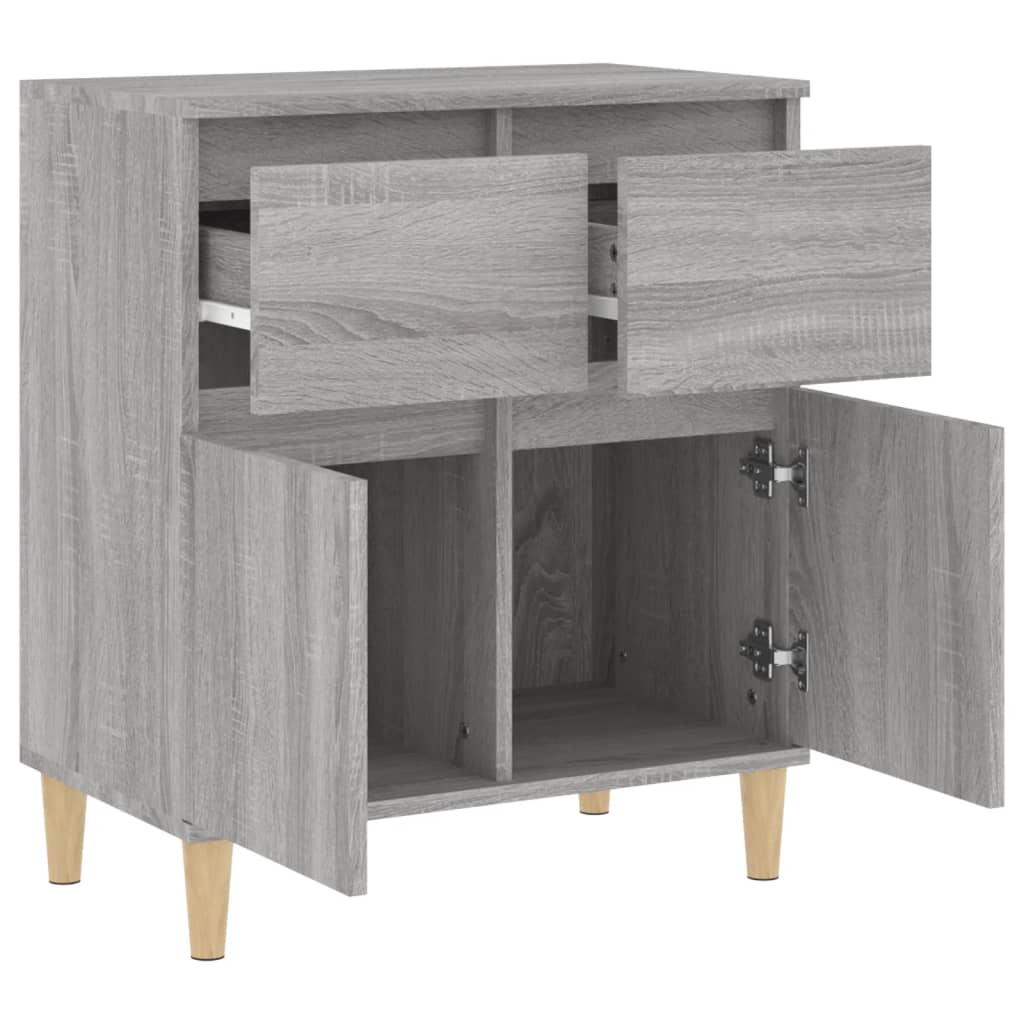 Dressoir 60x35x70 cm bewerkt hout eikenkleurig