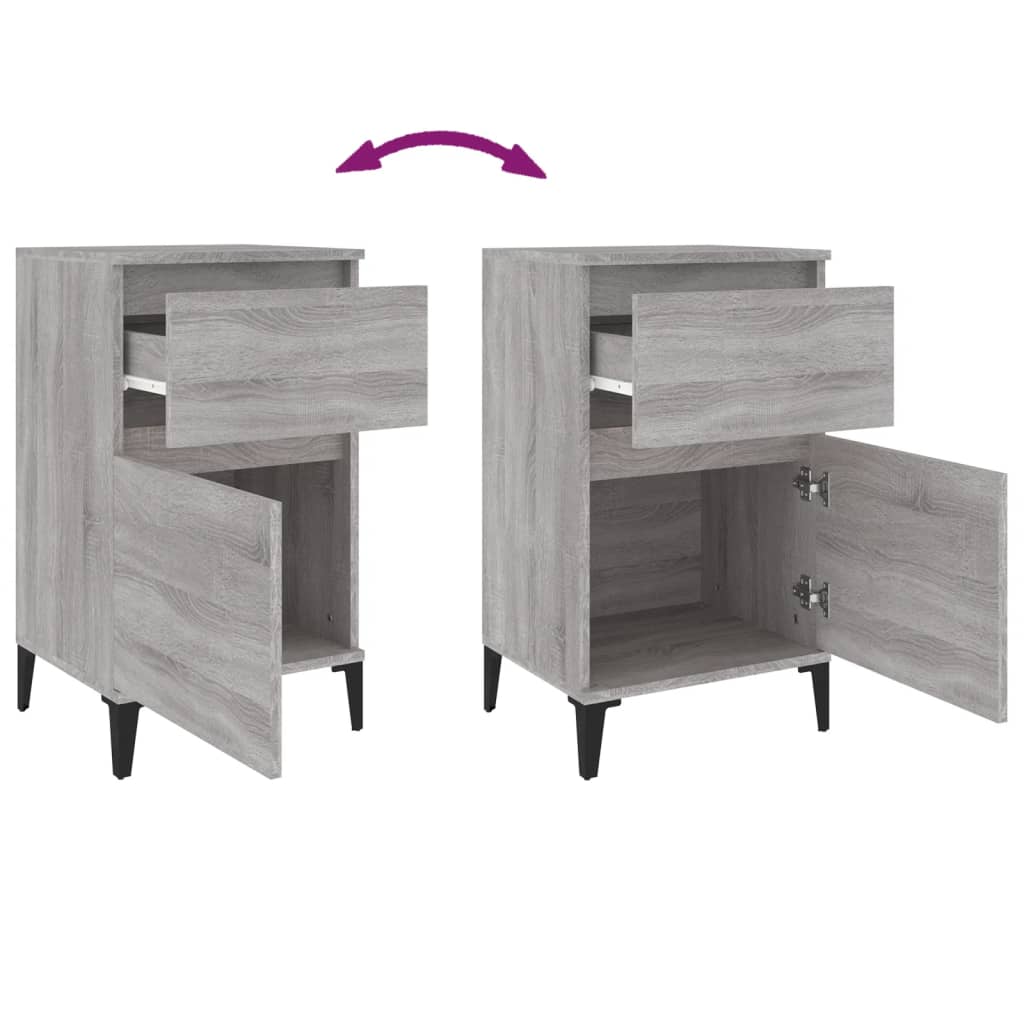 Tables de chevet 2 pcs 40x35x70 cm couleur chêne