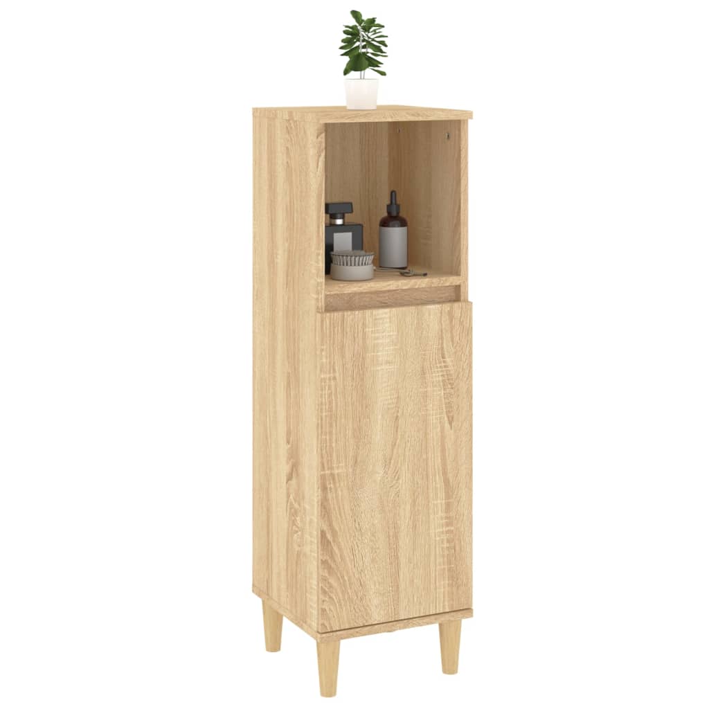 Badkamerkast 30x30x100 cm bewerkt hout