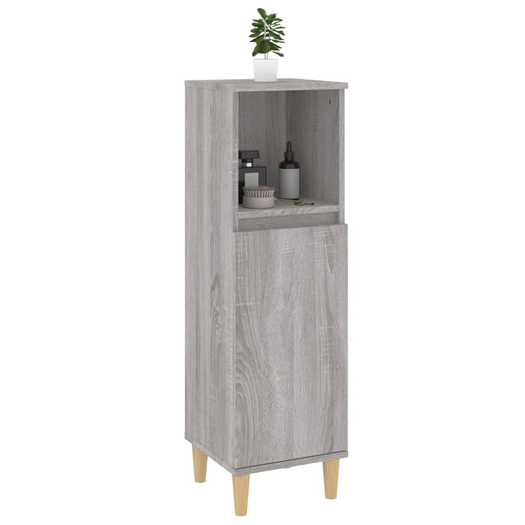 Badkamerkast 30x30x100 cm bewerkt hout