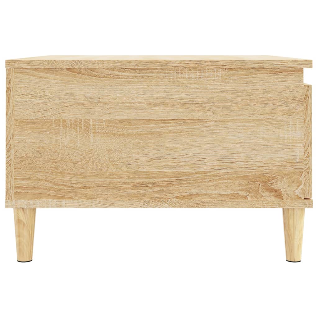 Table basse 55x55x36,5 cm en dérivé du bois, coloris chêne