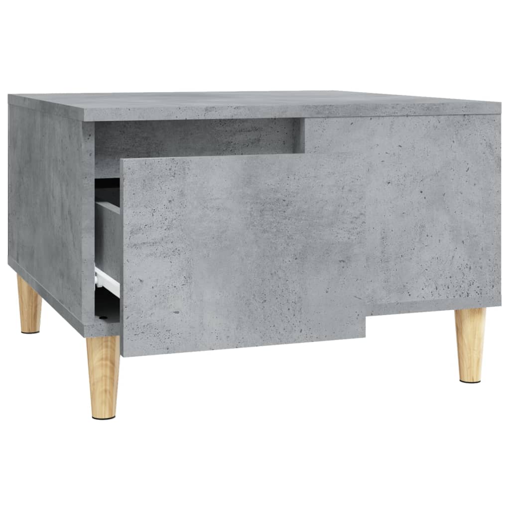 Table basse 55x55x36,5 cm en dérivé du bois, coloris chêne