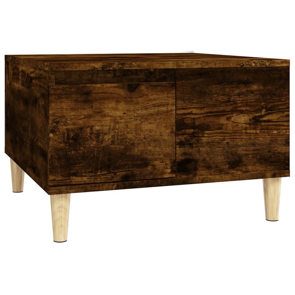 Table basse 55x55x36,5 cm en dérivé du bois, coloris chêne