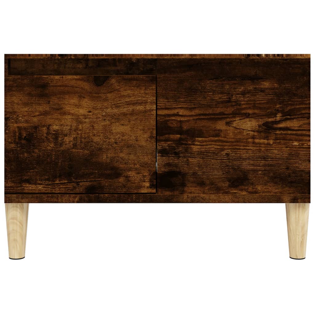 Table basse 55x55x36,5 cm en dérivé du bois, coloris chêne