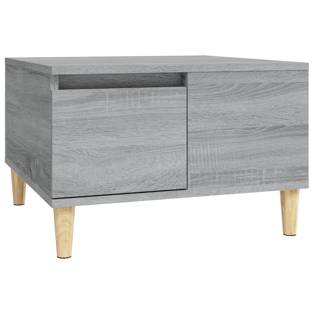 Table basse 55x55x36,5 cm en dérivé du bois, coloris chêne