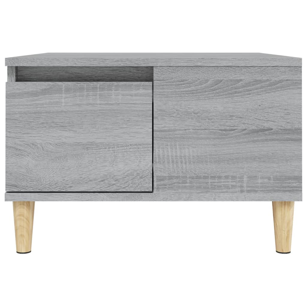 Table basse 55x55x36,5 cm en dérivé du bois, coloris chêne