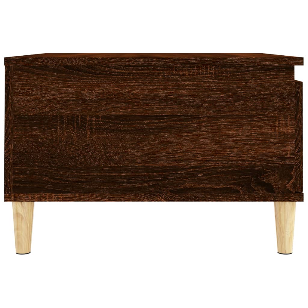 Table basse 55x55x36,5 cm en dérivé du bois, coloris chêne