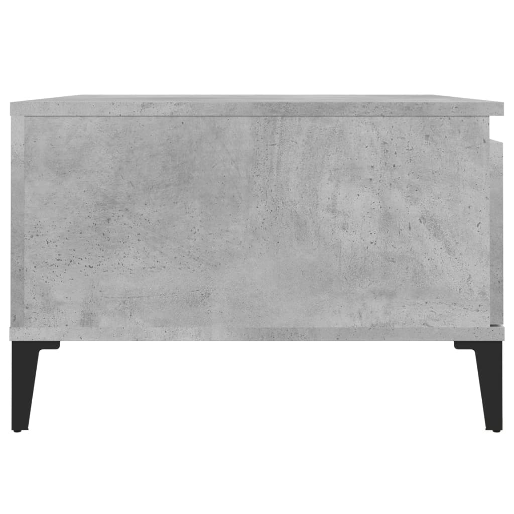 Table basse 55x55x36,5 cm en dérivé du bois, coloris chêne