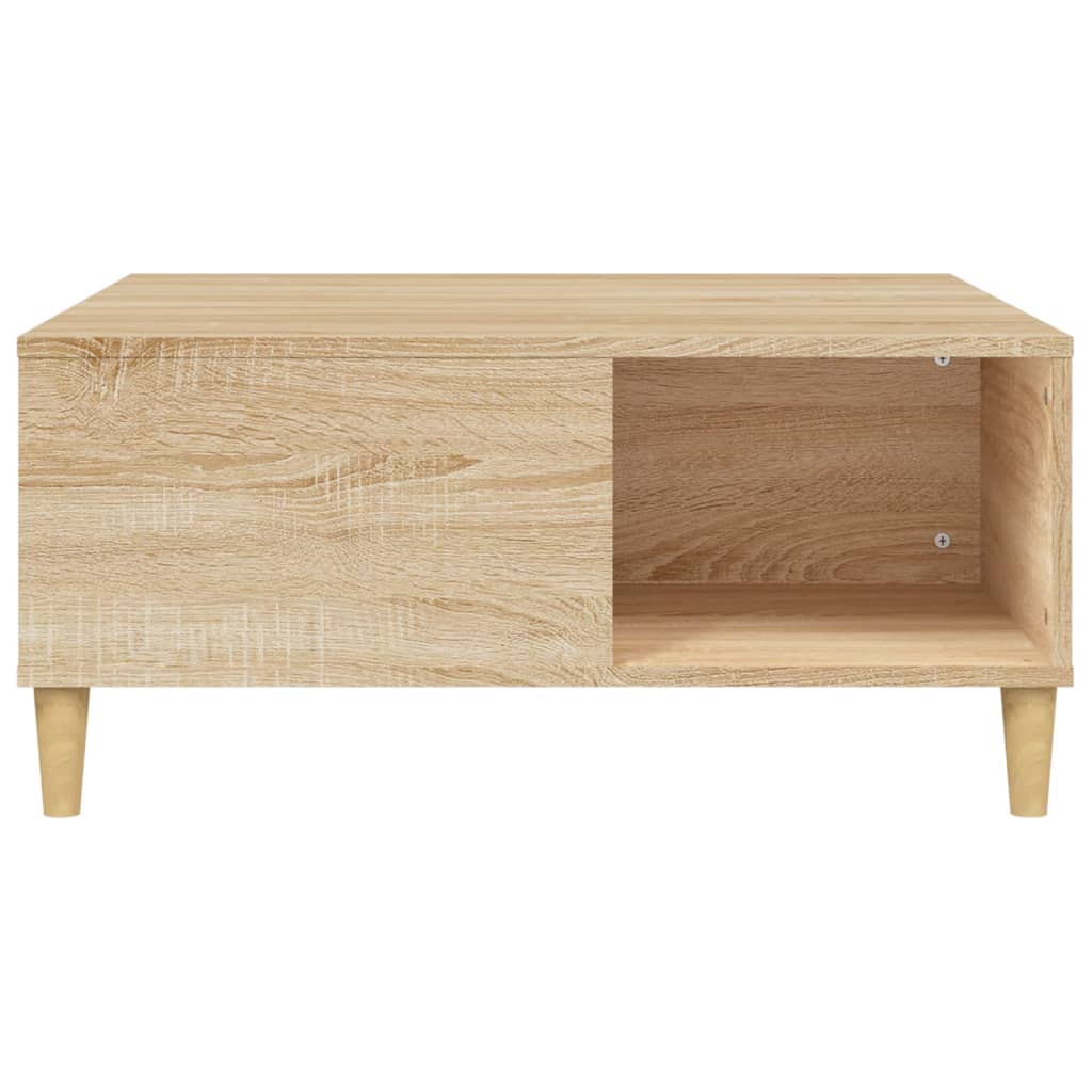 Table basse 80x80x36,5 cm en bois travaillé