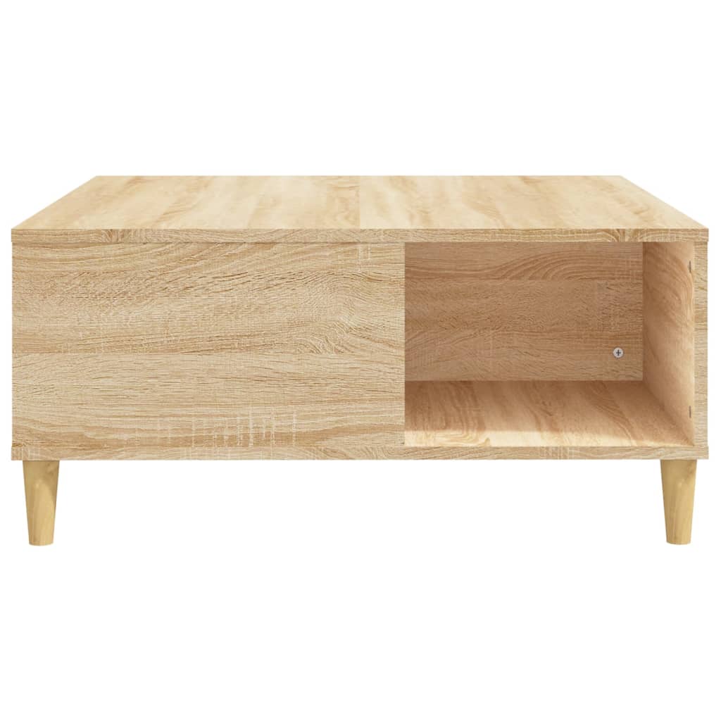 Table basse 80x80x36,5 cm en bois travaillé