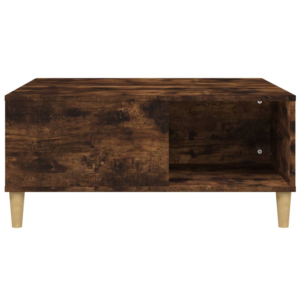 Table basse 80x80x36,5 cm en bois travaillé