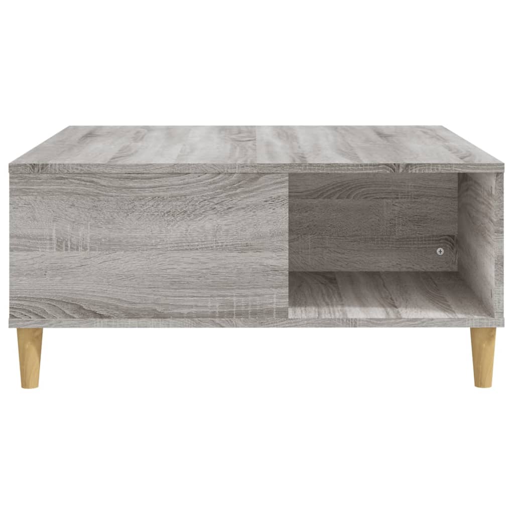 Table basse 80x80x36,5 cm en bois travaillé