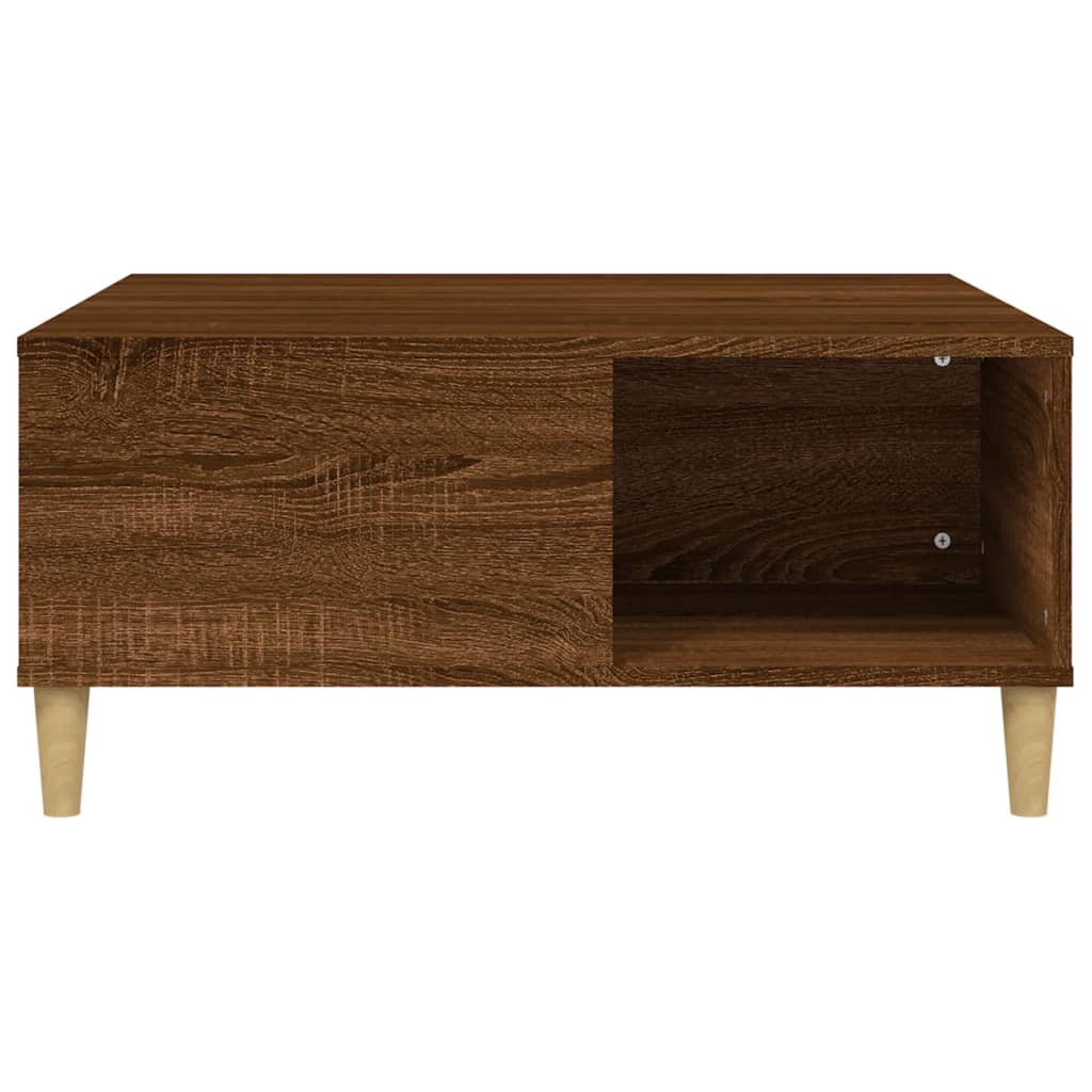 Table basse 80x80x36,5 cm en bois travaillé