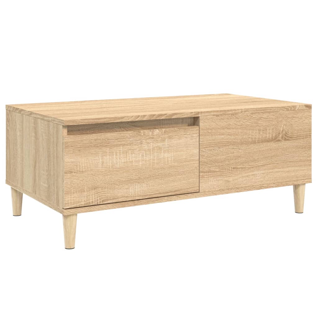 Table basse 90x50x36,5 cm en bois travaillé