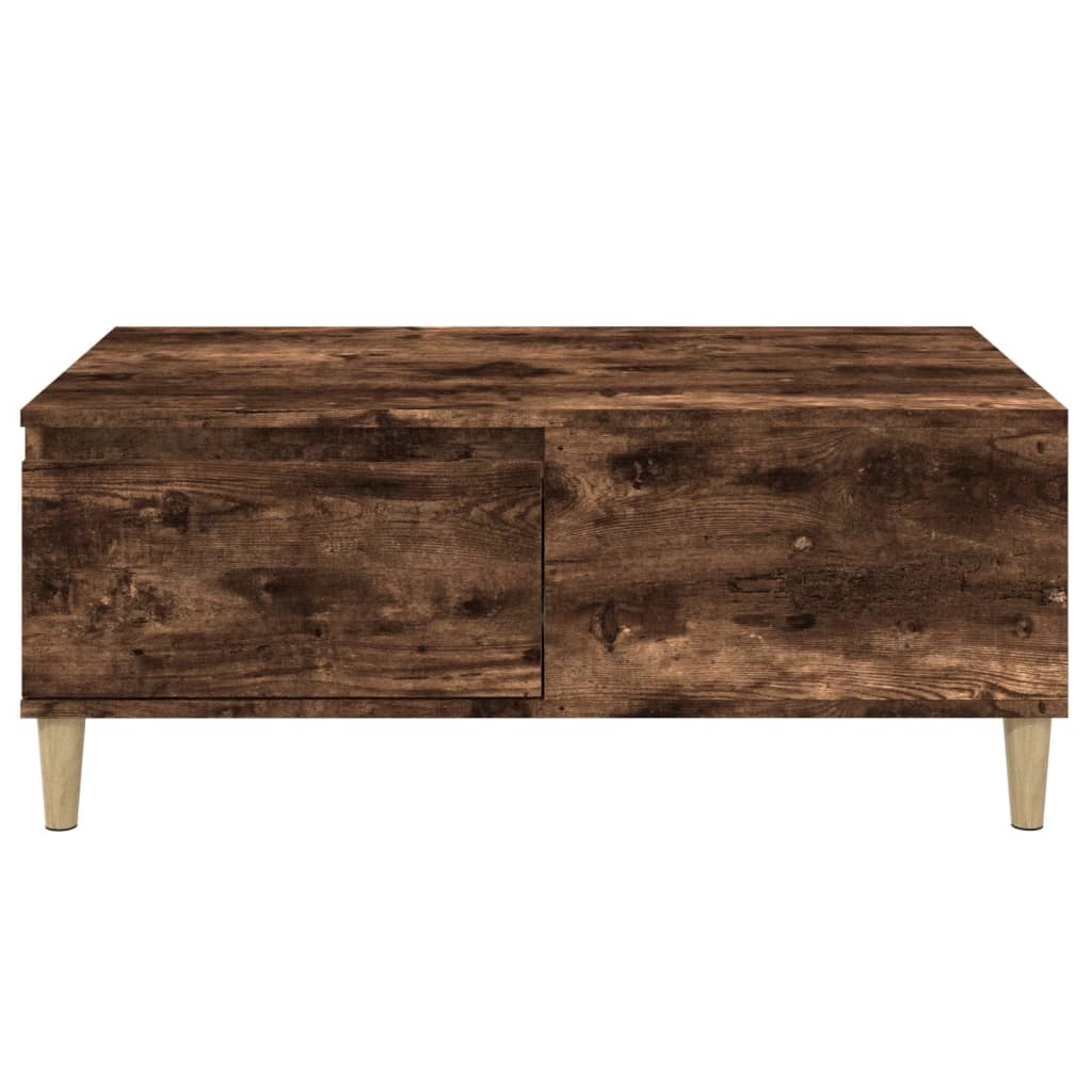 Table basse 90x50x36,5 cm en bois travaillé