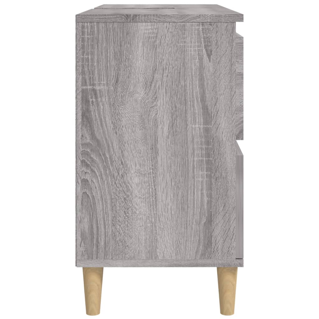 Meuble vasque 80x33x60 cm finition bois coloris chêne marron