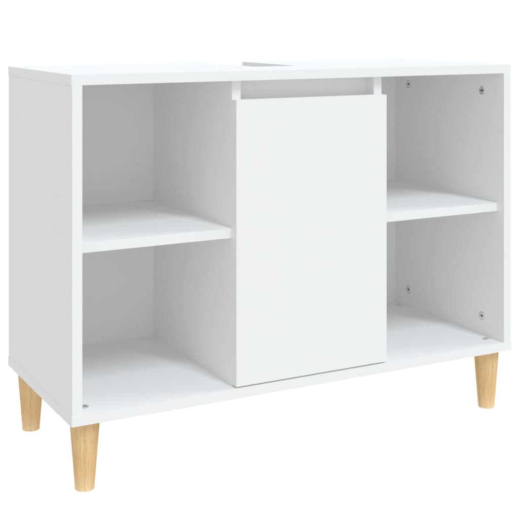 Meuble vasque 80x33x60 cm en bois travaillé