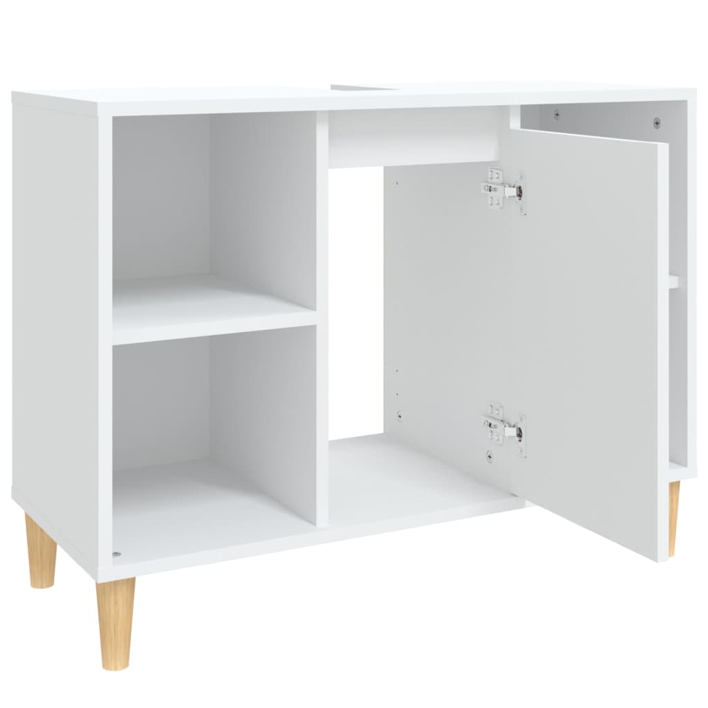 Meuble vasque 80x33x60 cm en bois travaillé