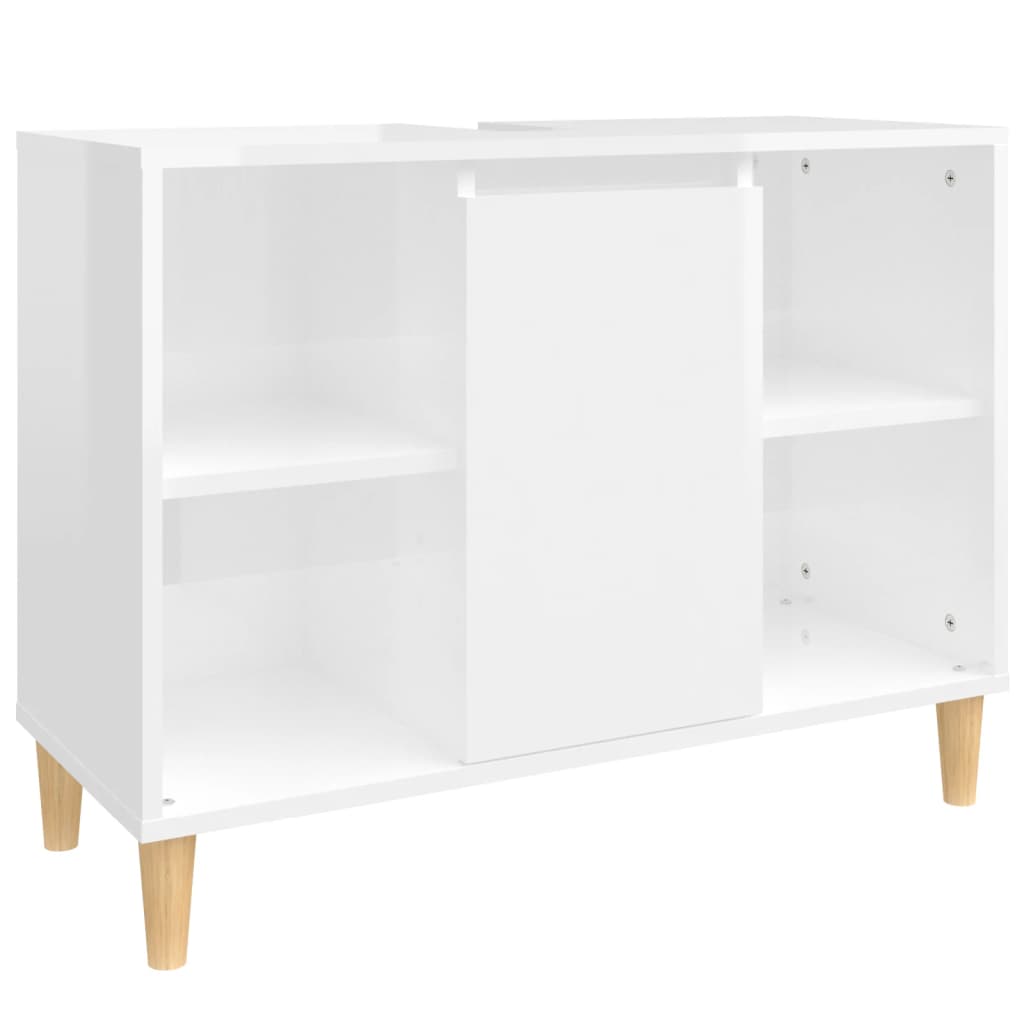 Meuble vasque 80x33x60 cm en bois travaillé