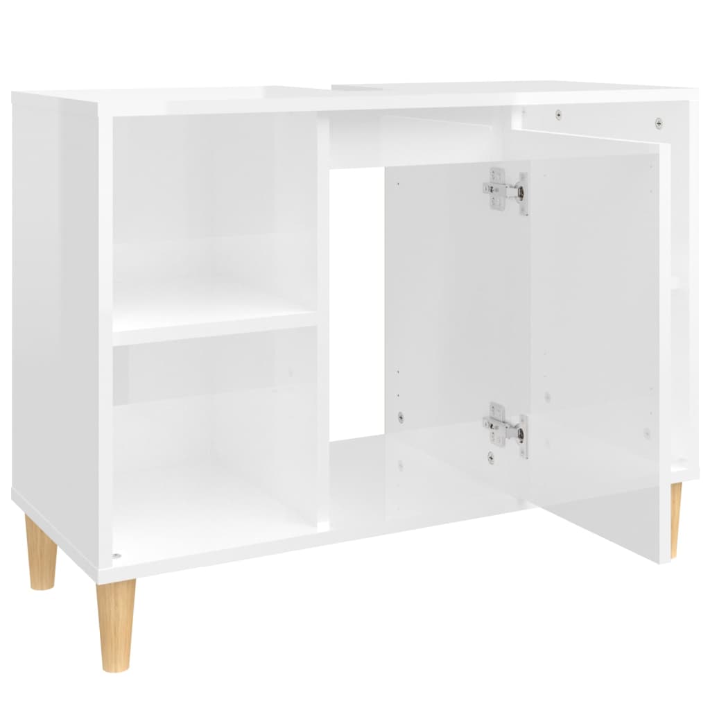 Meuble vasque 80x33x60 cm en bois travaillé