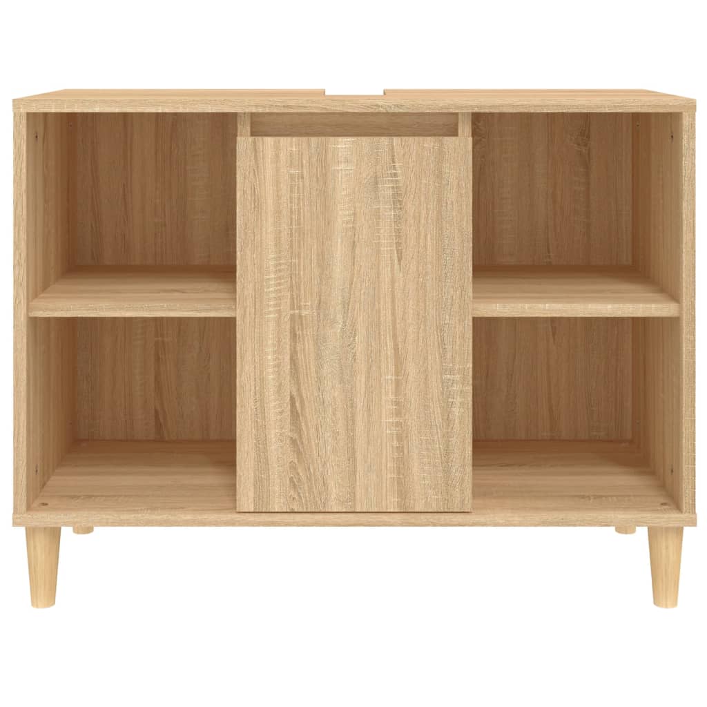 Meuble vasque 80x33x60 cm en bois travaillé