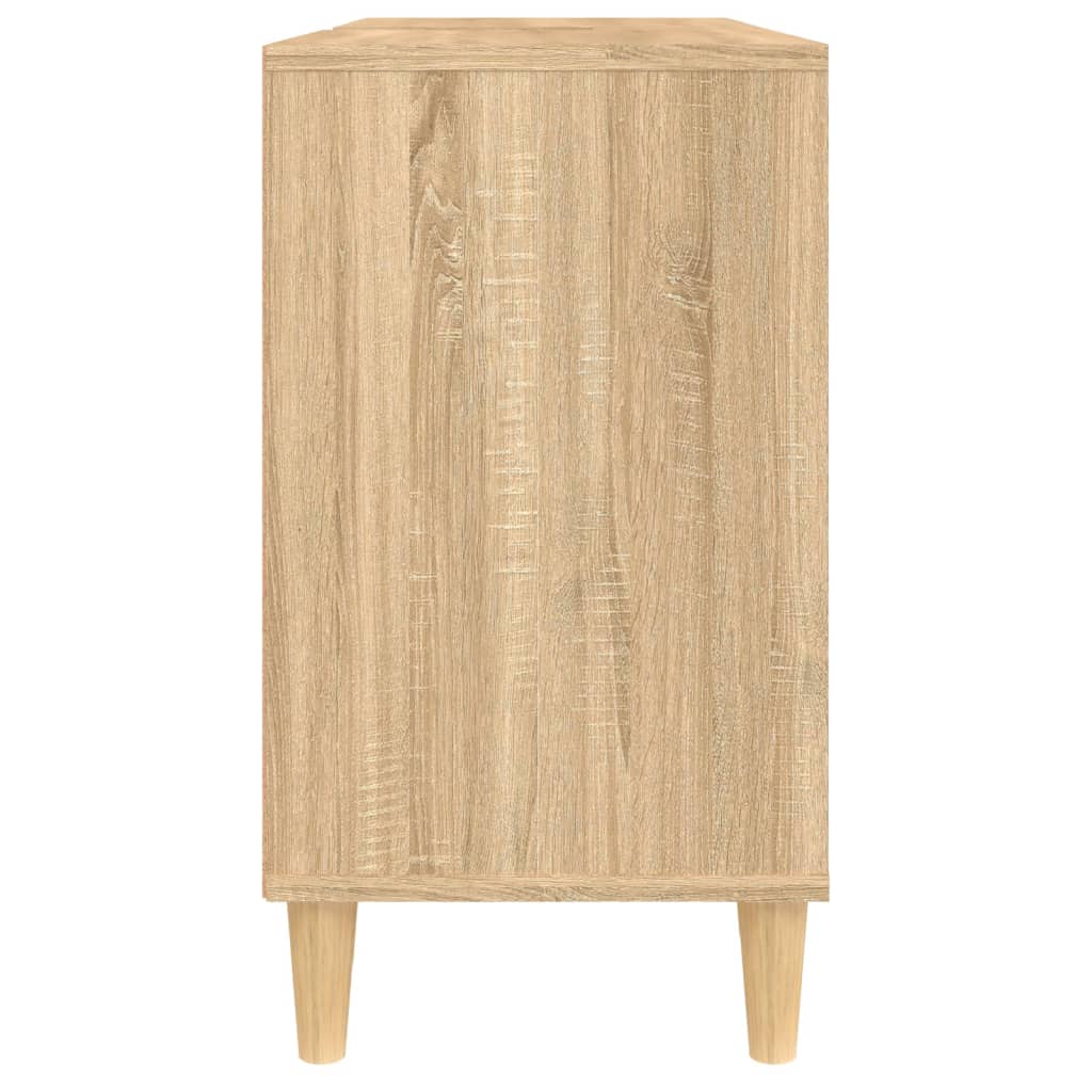 Meuble vasque 80x33x60 cm en bois travaillé